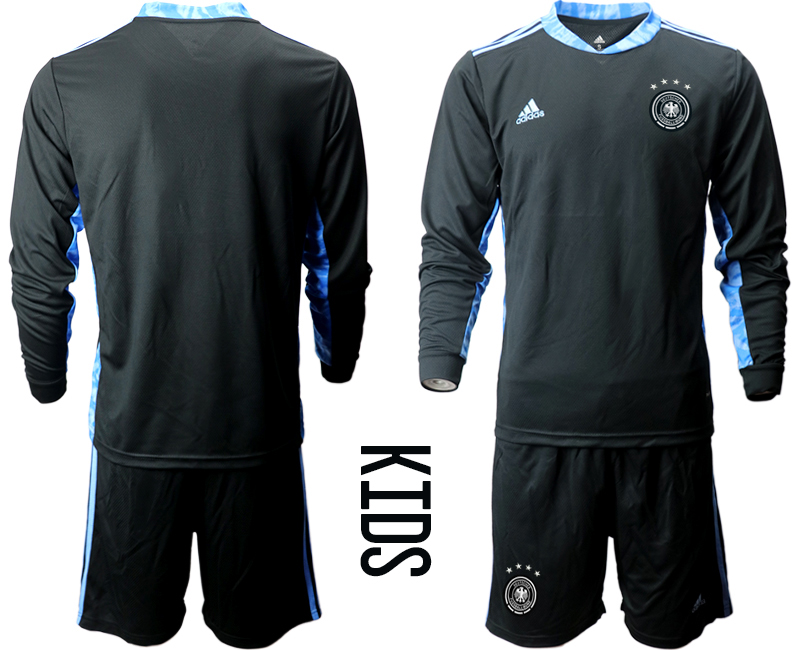 Youth 2021 European Cup Germany black Long sleeve goalkeeper Soccer Jersey1